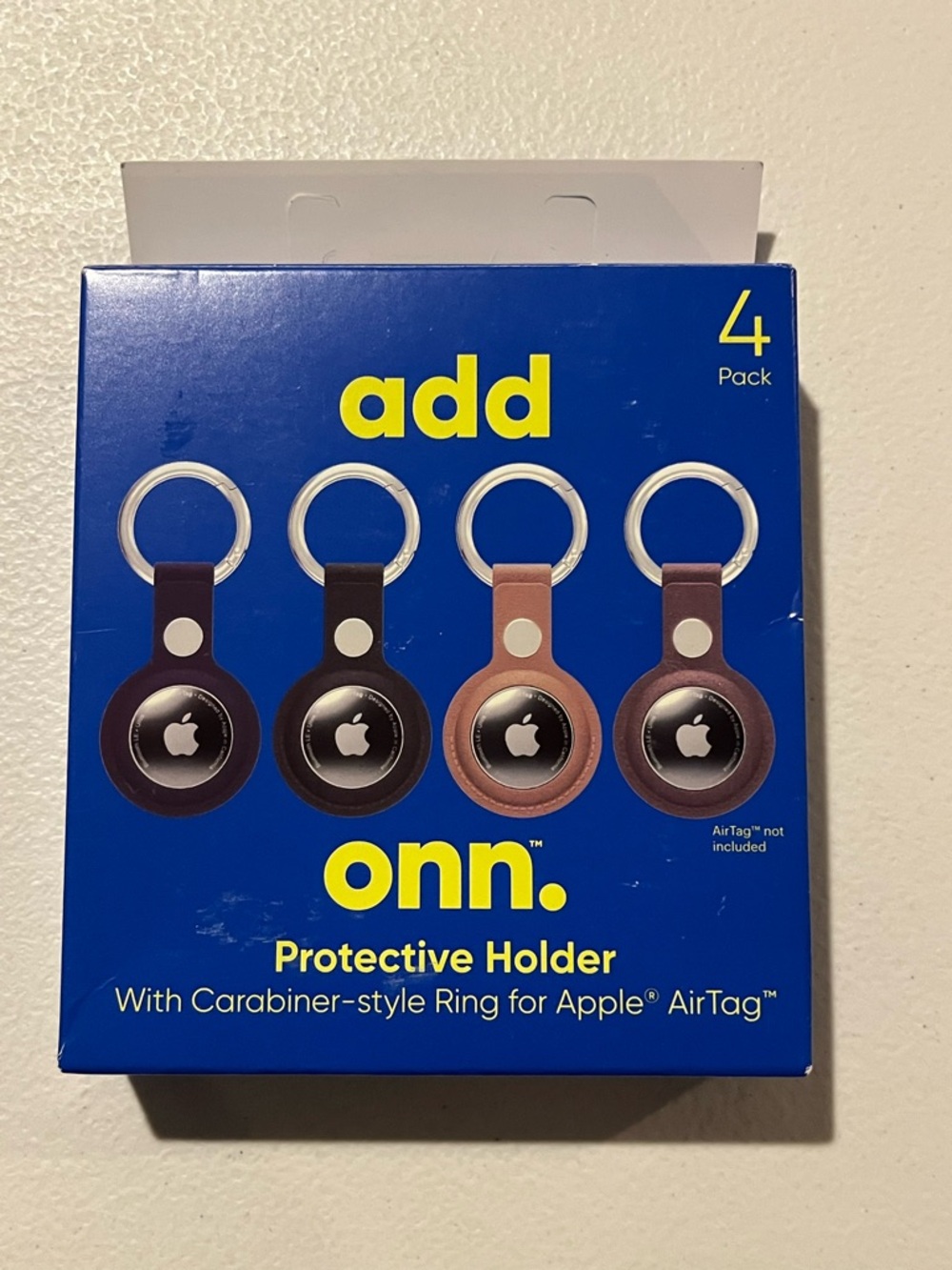 📱 ONN.™ Protective Holder With Carabiner-style Ring for Apple® AirTag™ 4-Pack